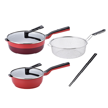 レミプラス＆ミニ＆ストレーナー＆菜箸セット（レッド）